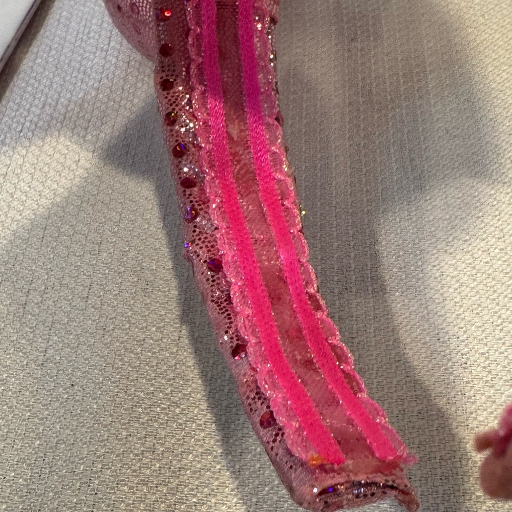 Homemade Headband w/Pink Sequined Sparkly Mouse Ears - Picture 7 of 11